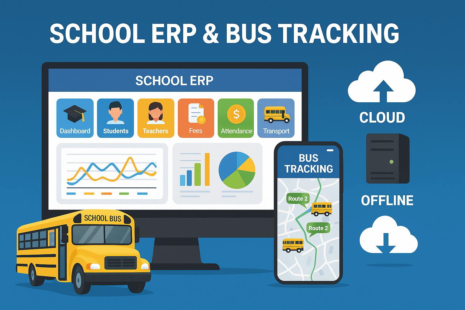 School ERP dashboard
